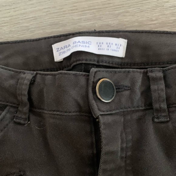 Zara moto biker jeans . Size 24 - Picture 4 of 4